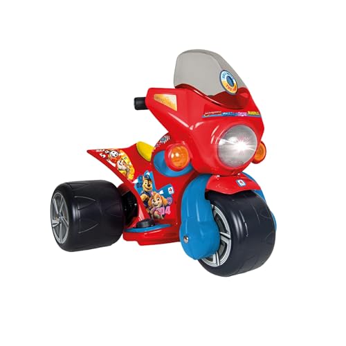 Injusa - Moto Elettrica Paw Patrol Samurai, Per Bambini Da 1 A 3 Anni, Quad Batteria 6V, Ruote Larghe, Luci Led, Acceleratore A Pedale, 3 Km/H, Colore