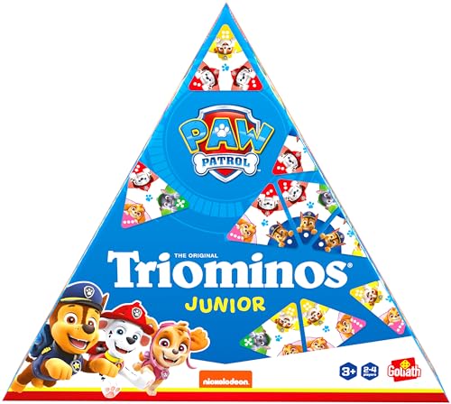 Triominos Junior - Edizione Paw Patrol - Gioco Del Domino Per Bambini Dai 3 Anni - Domino A 3 Facce - Osservazione E Associazione - Triomino A Due Fac