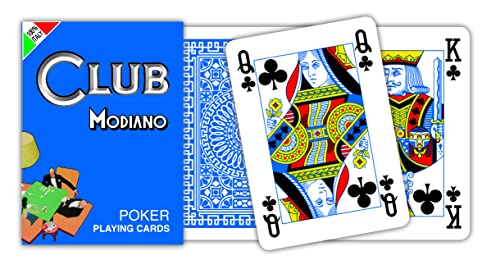 Modiano- Carte Poker, Colore Blue, 300380