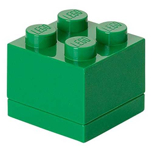 Lego Brick Lunch Box Green, 4.5 X 4.5 X 4 Cm