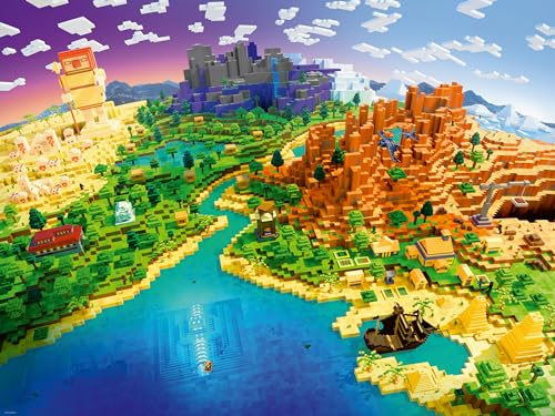 Ravensburger 12000433 - World Of Minecraft - Puzzle 1500 Pezzi – Puzzle Adulti E Ragazzi Da 14 Anni, Puzzle Minecraft, Regalo Minecraft