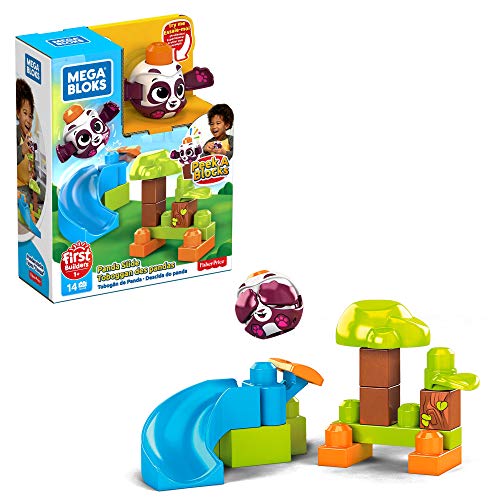 Mega Bloks First Builders, Bubù Cuccioli Con Lanciatore Tema Foresta, 12 Blocchi Da Costruzione, Giocattolo Per Bambini 1+ Anni,Gkx68