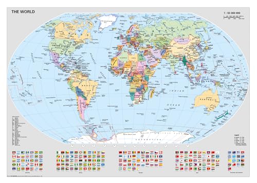 Ravensburger 12000065 - Mappamondo Politico - Puzzle 1000 Pezzi – Puzzle Adulti E Ragazzi Da 14 Anni,