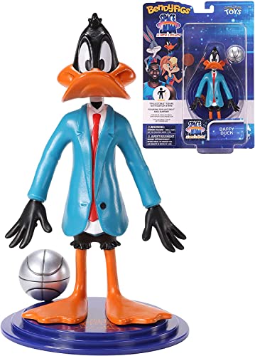 The Noble Collection Space Jam 2 Bendyfigs Bendable Figure Duffy Duck 19 Cm, Multicolore, Taglia Unica