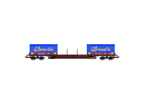 Rivarossi - Fs 4-Axle Fl.Wagon Rgs Cont. Gruppo Bernardini V (12/23) *