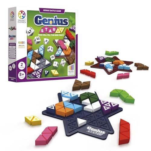 Smart Games - The Genius Star - Brainstorming Educativo - Gioco Di Strategia E Costruzione Di Abilità - 8 Anni + - 1 O 2 Giocatori - Multilingue - The