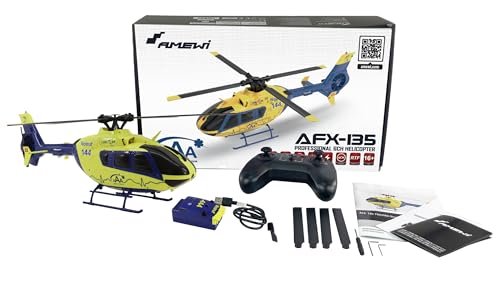 Afx-135 Pro Alpine Air Ambulance Elicottero 6 Canali Rc Telecomandato 6G Rtf