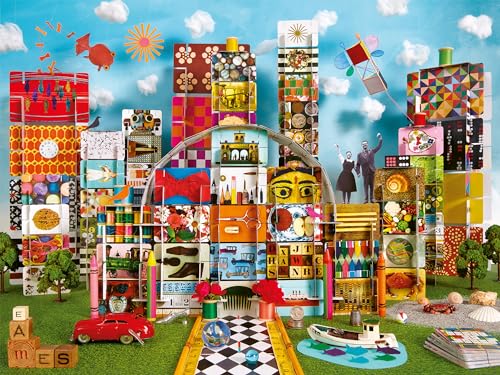 Ravensburger 12000434 - Eames House Of Cardy Fantasy - Puzzle 1500 Pezzi – Puzzle Adulti E Ragazzi Da 14 Anni, Puzzle Design