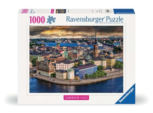 Ravensburger 12000114 - Stoccolma, Svezia - Puzzle 1000 Pezzi – Puzzle Adulti E Ragazzi Da 14 Anni, Puzzle Adulti Citta Stockholm