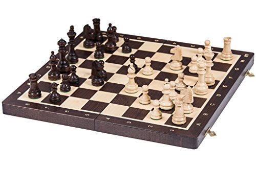 Square - Scacchi In Legno No 4 - Wenge - Intarsio - Scacchiera & Staunton 4