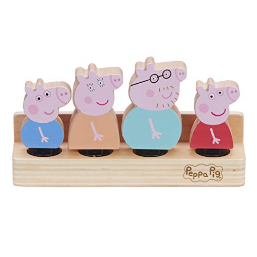 Peppa Pig Wooden Family Figures, Sustainable Fsc Certified Wooden Toy, Preschool Toy, Imaginative Play, Gift For 2-5 Year Old