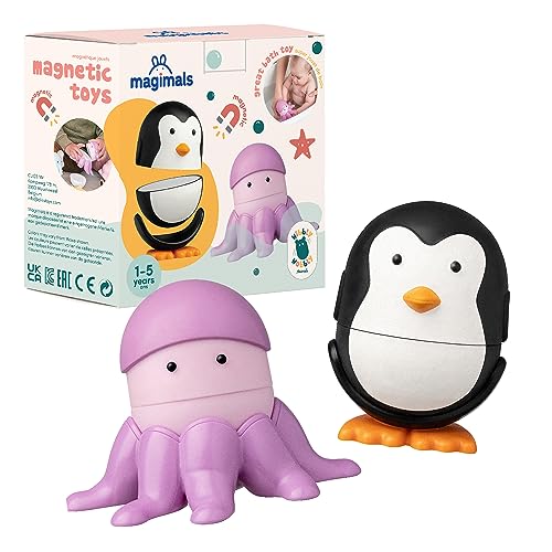Magimals Sealife Animali Interattivi E Magnetici Da Collegare Tra Loro (6 Pezzi). Giocattoli Da Bagno Divertenti E Creativi Per Il Tuo Bambino - Sicur