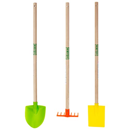 Theo Klein 7643 Attrezzi Da Giardinaggio Bio Per Bambini Klein Goes Organic Set Composto Da Pala, Rastrello E Vanga Giocattoli Per Bambini Dai 3 Anni 
