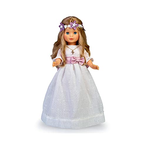 Famosa Collezione Nancy Communion, Bambola Vestita Da Prima Comunione E Corona Di Fiori, Bionda, Con Abito Bianco, Da Regalare, Riedizione 2023, (Nal0