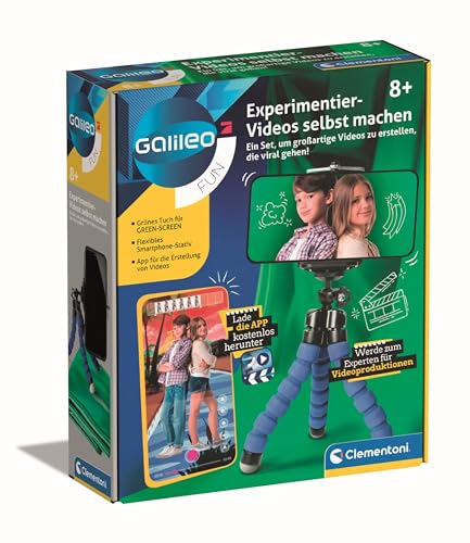 Galileo Fun 59327 - Treppiede Per Cellulare Con Schermo Verde Per Bambini Dagli 8 Anni In Su, 59327 Di Clementoni