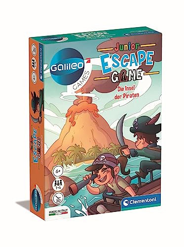 Clementoni Galileo Escape Game Junior – L'Isola Dei Pirati – Gioco Di Fuga Per Bambini Dai 6 Anni In Su, Gioco Di Società E Gioco Di Famiglia 59337, 1