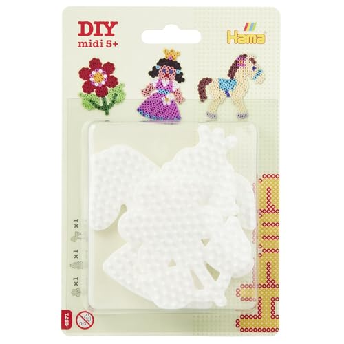 Hama 10.4571 Pony, Flower & Princess Pegboard Blister Mosaic Set, Mixed, Taglia Unica