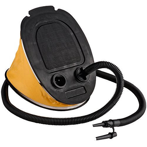 Camp Active 44168 – Molto Robuste Soffietto, Foot Pump Con Tubo Flessibile, Giallo