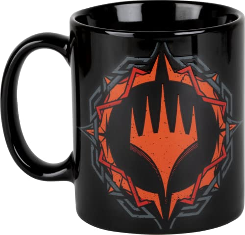 Konix Tazza Magic The Gathering, Tazza In Ceramica, 320 Ml, Motivo Di Colore Rosso, Nera
