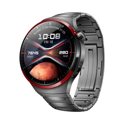 Huawei Watch 4 Pro Space Edition (Medes-L19Mn) (Dunkelgrau, Armband Aus Titanium, Gehäuse Aus Titaniumlegierung)