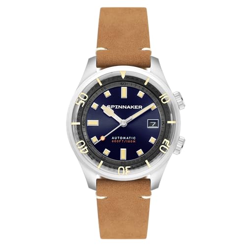 Spinnaker Mens 42Mm Bradner Automatic Tidal Blue 3 Hands Watch With Stainless Steel Bracelet Sp-5062-05
