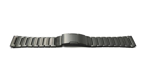 System-S Cinturino 22Mm In Titanio Con Fibbia Deployante Per Huawei Smartwatch In Nero, Metallizzato/Nero, Eine Grösse