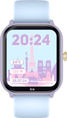 Ice-Watch - Ice Smart Junior 2.0 Purple Soft Blue - Orologio Connesso Da Bambino Viola Con Cinturino In Silicone Blu - 022801 (1,75 Inch)