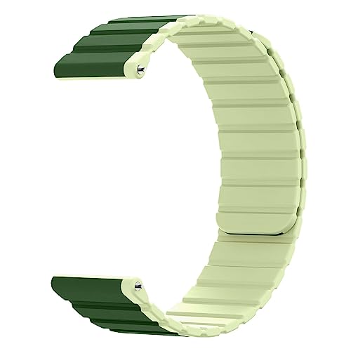 System-S Cinturino In Silicone Magnetico 20Mm Per Samsung Galaxy Watch 5 4 Verde, Verde, Eine Grösse