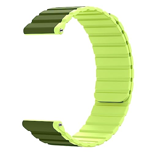 System-S Cinturino In Silicone Magnetico 20Mm Per Samsung Galaxy Watch 5 4 Verde, Verde, Eine Grösse