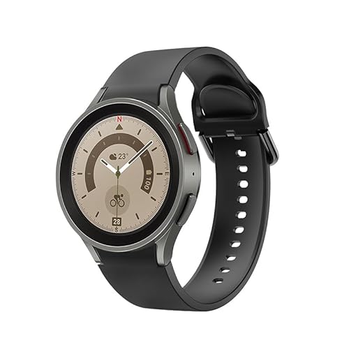 System-S Cinturino 20Mm In Silicone Per Samsung Galaxy Watch 5 4 Smartwatch Nero, Nero, Eine Grösse