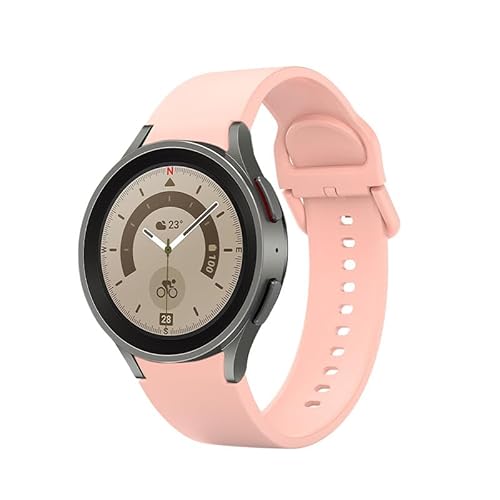 System-S Cinturino 20Mm In Silicone Per Samsung Galaxy Watch 5 4 Smartwatch Rosa, Rosa., Eine Grösse