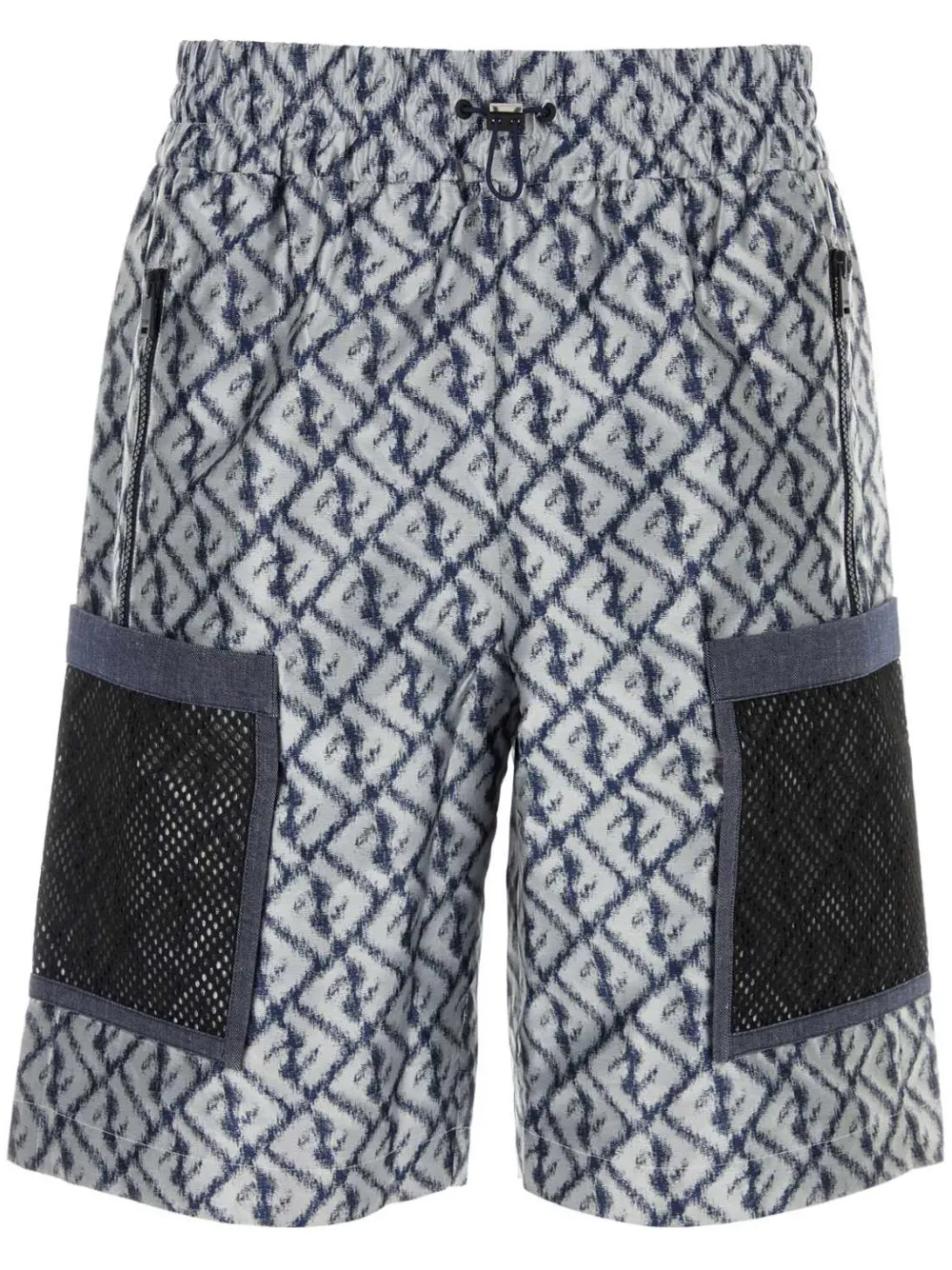FENDI Zucca-monogram bermuda shorts - Blu