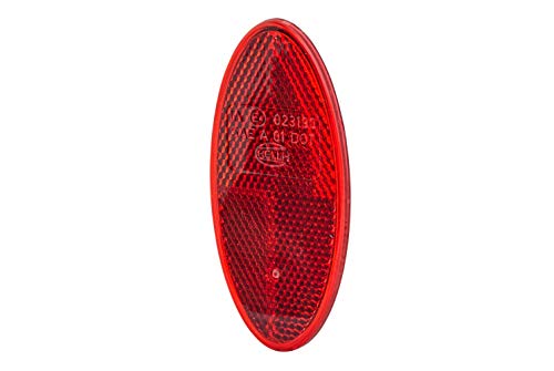 Hella 8Ra 343 160-002 Catarifrangente - Colore Diffusore Luce: Rosso - Ovale - Quantità: 20