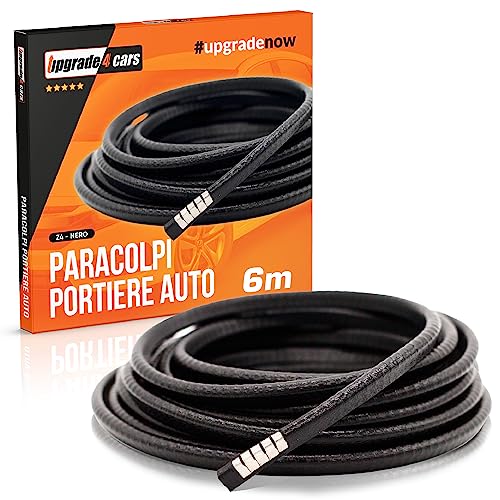 Upgrade4Cars Paracolpi Portiere Auto Senza Colla 6 Metri | Profili Di Protezione Da Porte In Gomma Forma A U | Guarnizione Porta Auto Universale | Par