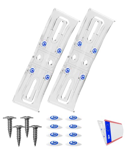 Portatarga Austria Senza Cornice Trasparente Piatto 4 Mm Per Lavagne Targa 520 X 120 Mm Invisibili Portatarga Per Tutti I Veicoli E Modelli, Adatto Pe