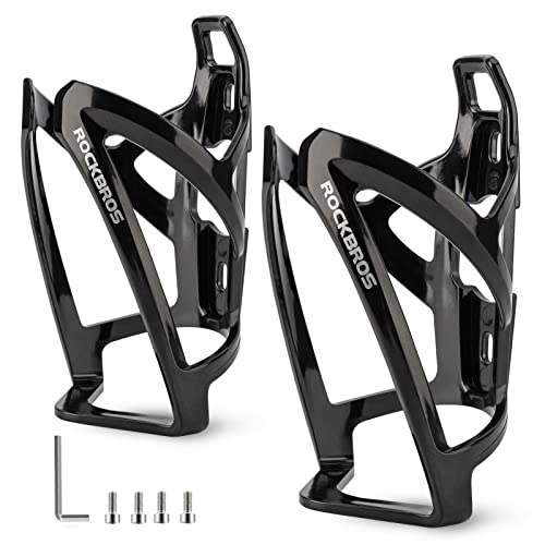 Rockbros Porta Borraccia In Pc 1 Pezzo O 2 Pezzi, Portaborraccia Per Mtb Bicicletta E-Bike, Ultraleggero Universale, Con Viti E Chive Esagonale, 5 Col