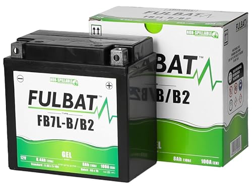 Fulbat - Batteria Moto Gel Fb7L-B/B2 Gel /Yb7L-B/B2 Fulbat Sla Impermeabile 8,4Ah 100 Amps