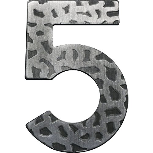 'Schoess Cucina Casa Numero Numero "0, In Ferro Battuto, Antico, Altezza: 120 Mm, 1 Pezzi, Zincato Nero, 2903000, 2903050