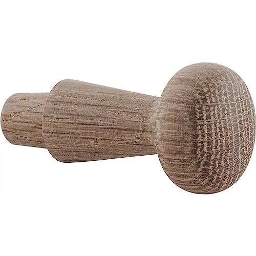Alles Im Griff Gancio Appendiabiti In Legno Horus – Gancio Da Parete Per Forare Ø 10 X 12 Mm – Gancio Appendiabiti In Rovere Grezzo