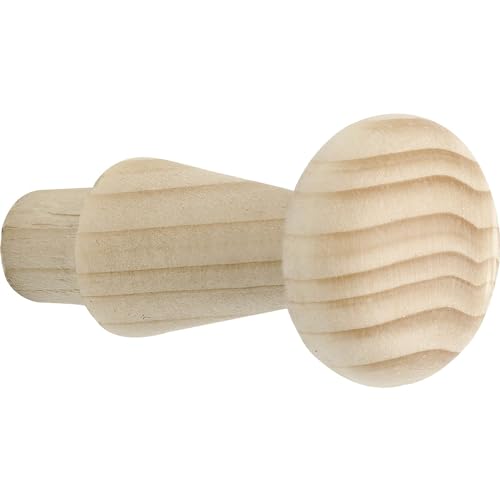 Alles Im Griff Gancio Appendiabiti In Legno Horus – Gancio Da Parete Per Forare Ø 10 X 12 Mm – Gancio Appendiabiti In Abete Grezzo