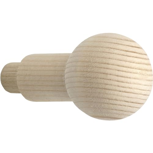 Alles Im Griff Gancio Appendiabiti In Legno Horus – Gancio Da Parete Per Forare Ø 12 X 14 Mm – Gancio Appendiabiti In Abete Grezzo
