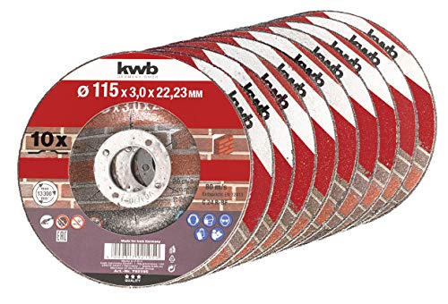 Kwb Taglio Kraftixx Fette 792195 (Per Pietra, 10 Sparpack, Diametro 115Mm)