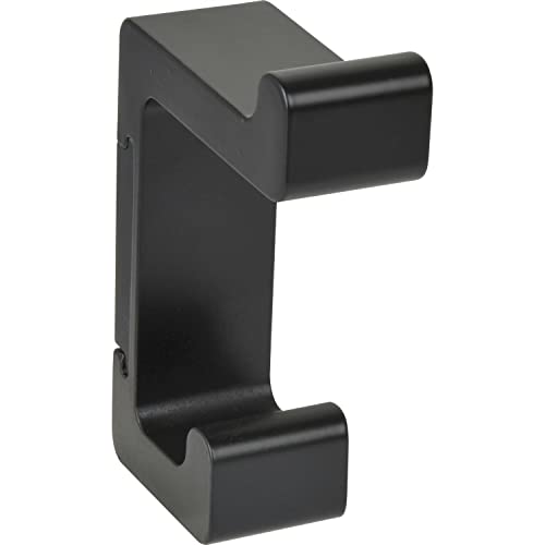 Technikteam - Gancio Appendiabiti Da Parete Bodon, Altezza 90 Mm, Gancio Da Parete Per Avvitare, Doppio Zinco, Nero Opaco, Verniciato A Polvere