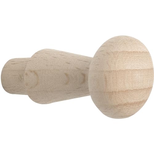 Alles Im Griff Gancio Appendiabiti In Legno Horus – Gancio Da Parete Per Forare Ø 10 X 12 Mm – Gancio Appendiabiti In Faggio Grezzo