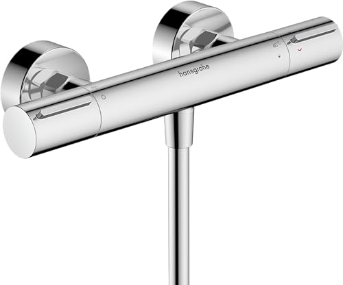 Hansgrohe Ecostat Element 13346000 - Termostato Doccia Con Termostato Ecosost+ Con Arresto Di Sicurezza A 40 °C, Termostato Per Doccia, Miscelatore Mo