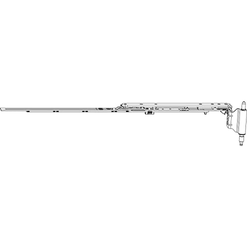 Maco Mm - Forbici A Nastro Angolare Mammut, Portata 220 Kg, Ffb 401 – 607 Mm, 12/20 – 13 Mm, Guarnizione Per Finestra A Sinistra, In Acciaio Zincato,
