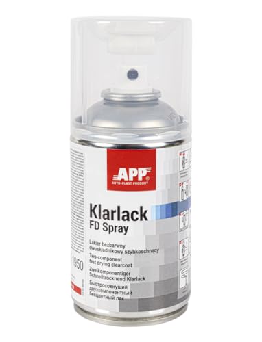 App Klarlack Fd Vernice Spray Trasparente 2K Lucido | Bomboletta Spray Vernice Trasparente Ideale Per Rinnovare I Fari Dell'Auto | Vernice Trasparente