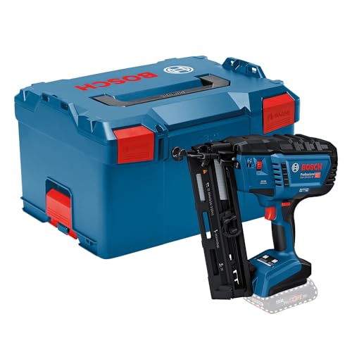 Bosch Professional 18V System Chiod. Legno Gnh 18V-64-2 M (Mod. Azion. Sing./Ripetizione, Idonea Per Chiodi: 32-64 Mm, 16 Ga (1,6 Mm) E Angolo Di Incl