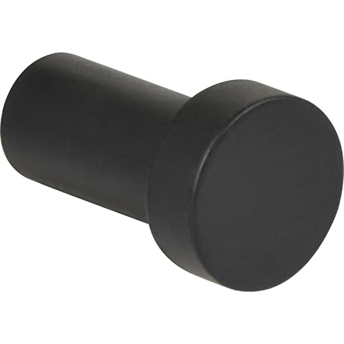 Technikteam Bodon - Gancio Appendiabiti Da Parete, Diametro 18 Mm, Rotondo, In Acciaio Nero Opaco, Verniciato A Polvere