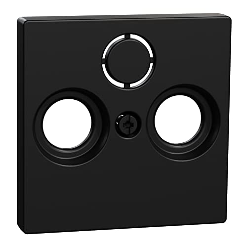 Merten - Piastra Centrale Per Prese Antenna, Nero Opaco, Sistema M, Meg4123-0403
